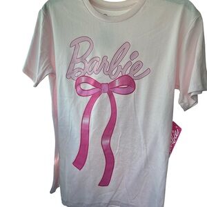 Barbie Pink and White Logo T-Shirt